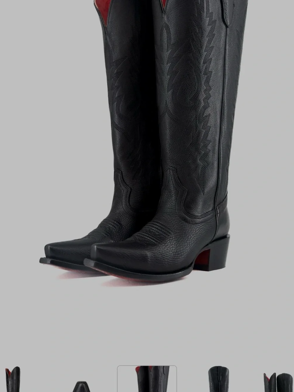 Rock'em Black Over-the-Knee Western Boots - Extra Comfort
